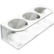 TrippNT™ Blanc HDPE 500mL Petite Bouteille Triple Holder, 11-1/8"L x 4-1/8"P x 3-1/8"H