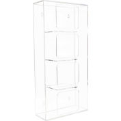 TrippNT Quadruple Side Loading Acrylic Glove Box Holder, 10"W x 4"D x 20"H