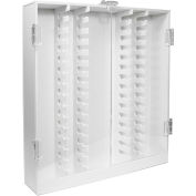 TrippNT White PVC HPLC Column Storage Cabinet with Clear Acrylic Doors
