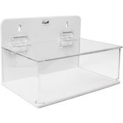 TrippNT Small Lab Supply Box with Lid, 9"W x 6"D x 6"H, White/Clear