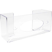 TrippNT™ porte-gant transparent simple à deux côtés, plastique PETG, 11 « L x 4 « P x 5 » H