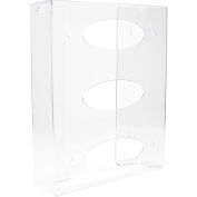 TrippNT Triple Two Sided Clear Glove Box Holder, PETG Plastic, 11"W x 4"D x 15"H