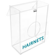 TrippNT™ Acrylic Small Apparel Dispenser for Hairnets, 8-1/2"W x 11-5/8"H x 4-1/4"D