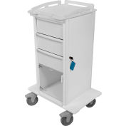 TrippNT™ Element 06 Tall Space Saving Healthcare Cart, 27"W x 20"D x 43"H, White