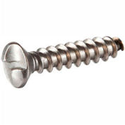 #10 x 2" Security Sheet Metal Screw - Oval One-Way Head - Steel - Zinc - FT - USA - 100 Pk