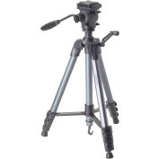 Carson The Rock Series, 3-Way Panhead Aluminum Lightweight Tripod with Carrying Case, 65.1", Black