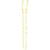 20 Etape balade en acier avec rampes fixé l’échelle d’accès, jaune - WLFS0220-J