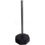 Signe de l’octogone de Base 30 Lbs, w / profilé en U adaptateur & 5' U-canal Post