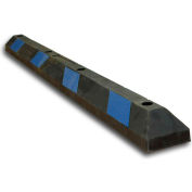 Arrêt de stationnement de roue - 72" L - Black w/Blue Stripes