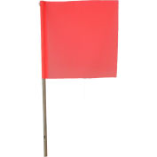 Vizcon Traffix Devices Flourescent Polyester Mesh Safety Flag, 18''x18'', Orange