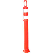 VizCon Série 46000 Tube® de boucleur avec bandes réfléchissantes de 3 po, 42 po de hauteur, orange