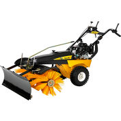 SnowEx SS-4000 Walk Behind Snowplow with Rotary Broom Sweeper