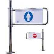 Self Closing Swing Gate w/ Left Handed Entrance - Satin Chrome