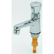 T-S® B-0712 Single Self-Closing Deck Mount Sill Metering Faucet, 2,2 GPM, Chrome