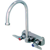 Robinet pour table de travail T&S Brass B-1146, fixation au dos, avec centres de 1146 po et col de cygne pivotant 133X