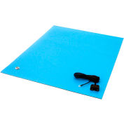 Transformation de Tech MT4500 série ESD tapis en caoutchouc, 0,080" épais, 24"x 72 », bleu