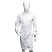 Transforming Technologies TX4000 ESD Cleanroom Apparel Frock, 4XL, White