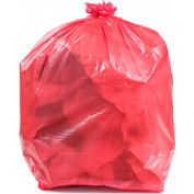 Conductive Trash Liners, 22 Gallon, 2 Mil, Rose, Pack de 100 - WBAS44-LP