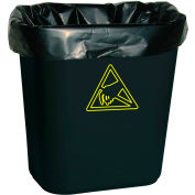 Doublures de déchets conductrices WBASLB noir, 7-10 gal, 100 doublures/paquet