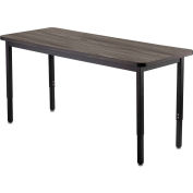 Interion® Utility Table - 60 x 30 - Rustic Gray