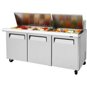 M3 Série-Mega Top Sandwich/salade Table 72-1/2" W - porte 3