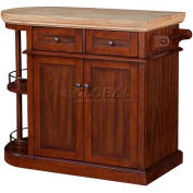 Tresanti® Savoy Kitchen Island Cabinet, 40"W x 21"D x 35"H, Premium Pecan