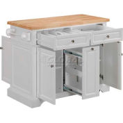 Tresanti® Cabinet Summerville Kitchen Island, 42"W x 21"D x 36"H, Blanc