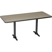 Interion® Counter Height Restaurant Table, 72"L x 30"W, Charcoal
