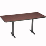 Interion® Counter Height Restaurant Table, 72"L x 30"W, Mahogany