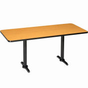 Interion® Restaurant & Lunchroom Counter Height Table, 72"Lx30"Wx36"H, Oak