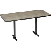Interion® Restaurant & Lunchroom Bar Height Table, 60"Lx30"Wx42"H, Charcoal