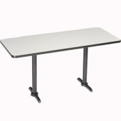 Interion® Bar Height Breakroom Table, 72"L x 30"W, Gray