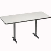 Interion® Bar Height Restaurant Table, 60"L x 30"W, Gris