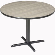 Interion® table ronde de restaurant de 42 » de hauteur de compteur, charbon de bois