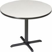 Interion® 42" Round Bar Height Restaurant Table, Gray