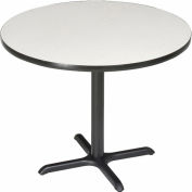 Interion® 36" Round Bar Height Restaurant Table, Gray