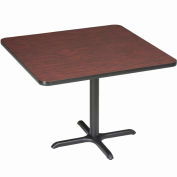 Interion® 36" Square Counter Height Restaurant Table, Mahogany