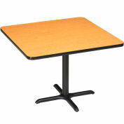 Interion® Restaurant & Lunchroom Square Counter Height Table, 42"Lx42"Wx36"H, Oak