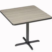 Interion® 36" Square Bar Height Restaurant Table, Charcoal