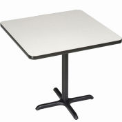 Interion® 36 » Square Bar Height Restaurant Table, Gris
