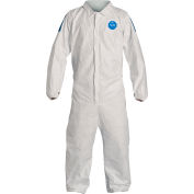 DuPont™ Tyvek® 400D Combinaison, Elastic Wrist & Ankle, Stormflap, Blanc Bleu, XL, 25/Qté