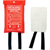 First Aid Central™ Fire Blanket (Fiberglass), In Hanging Nylon Pouch, 60" x 72"
