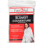 Couverture de secours d’urgence First Aid Central™ Mylar, 52 « x 84 »