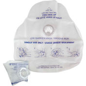 First Aid Central™ CPR Face Shield with One Way Valve, 1/Bag