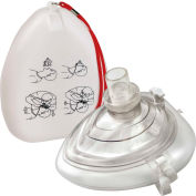 First Aid Central™ CPR Face Mask with One Way Valve with Gloves, 1/Case