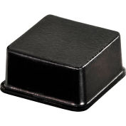 Pare-chocs en caoutchouc pour les appareils - carré - noir - 0,380" H x W - BS04 - Pkg 0,780" de 2000