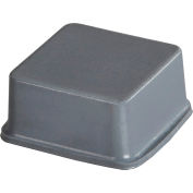 Garniture de butoir en caoutchouc pour appareils - Square - Gray - 0,380" H x 0,780" W - BS04 - Pkg de 2000