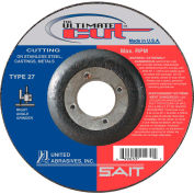 Depressed Center Wheel T27 Ultimate Cut 4-1/2" x .045" x 7/8" - United Abrasives - Sait 22380 - Pkg Qty 50