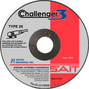 Type de meule Challenger III 29 60, 5 "x 1/8" x 7/8" Grit - abrasifs Unis - Sait 27616, qté par paquet : 10