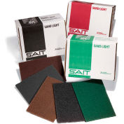 Sand-Light Hand Pad 6 " x 9" White Non-Woven Light Duty - United Abrasives - Sait 77486 - Pkg Qty 20